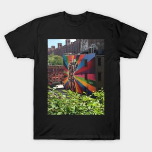 New York Colorful Mural Sailor Kissing T-Shirt